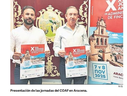 Administradores de fincas de toda España se darán cita en noviembre en Aracena